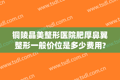 铜陵晶美整形医院肥厚鼻翼整形一般价位是多少费用?贵不贵?(铜陵整形医院有哪些)