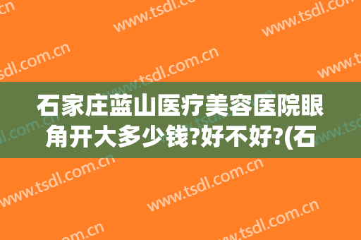 石家庄蓝山医疗美容医院眼角开大多少钱?好不好?(石家庄蓝天美容医院怎么样)