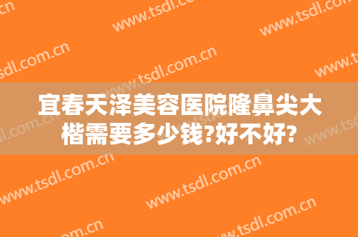 宜春天泽美容医院隆鼻尖大楷需要多少钱?好不好?