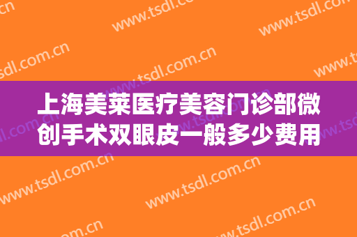 上海美莱医疗美容门诊部微创手术双眼皮一般多少费用?怎么样?(上海美莱医疗整形医院)