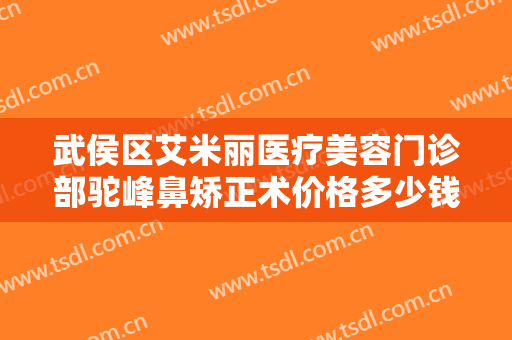 武侯区艾米丽医疗美容门诊部驼峰鼻矫正术价格多少钱?有哪些优势?