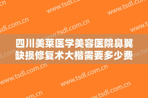 四川美莱医学美容医院鼻翼缺损修复术大楷需要多少费用?多长时间恢复?