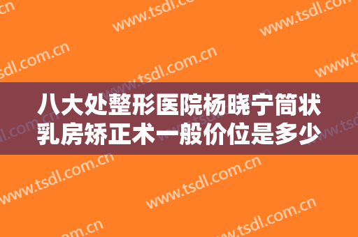 八大处整形医院杨晓宁筒状乳房矫正术一般价位是多少钱?可靠吗?