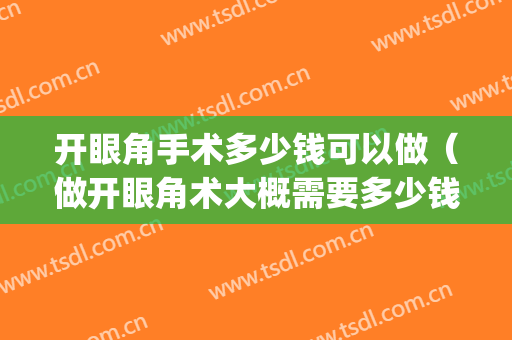 开眼角手术多少钱可以做（做开眼角术大概需要多少钱）(开眼角需要好多钱)