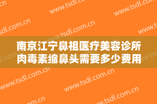 南京江宁鼻祖医疗美容诊所肉毒素缩鼻头需要多少费用?好不好?