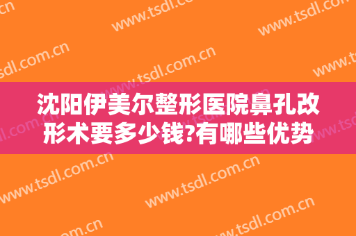 沈阳伊美尔整形医院鼻孔改形术要多少钱?有哪些优势?