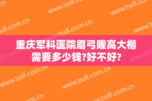重庆军科医院眉弓隆高大楷需要多少钱?好不好?