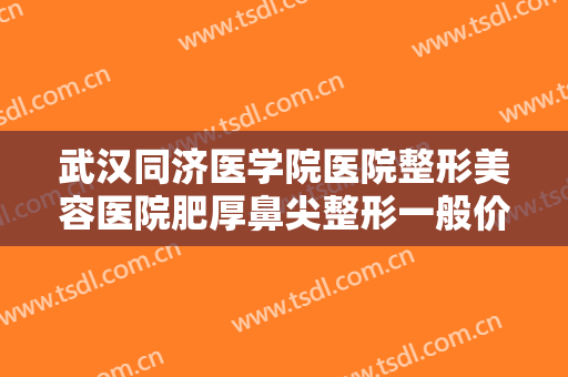 武汉同济医学院医院整形美容医院肥厚鼻尖整形一般价位是多少钱?靠谱吗?