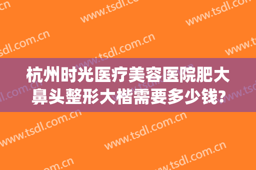 杭州时光医疗美容医院肥大鼻头整形大楷需要多少钱?贵不贵?(鼻子肥大整形多少钱)