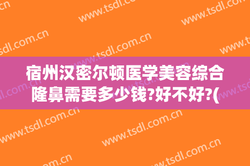 宿州汉密尔顿医学美容综合隆鼻需要多少钱?好不好?(宿州整容整形医院)