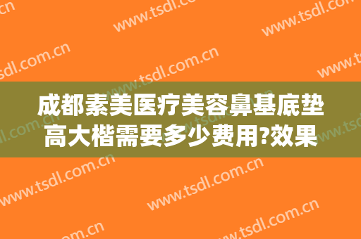 成都素美医疗美容鼻基底垫高大楷需要多少费用?效果怎么样?(成都素美隆鼻怎么样)