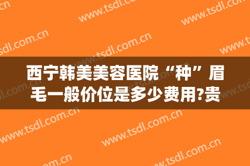 西宁韩美美容医院“种”眉毛一般价位是多少费用?贵不贵?(种植眉毛多少钱要到名韩)