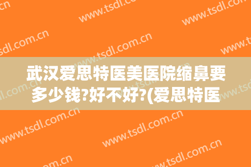 武汉爱思特医美医院缩鼻要多少钱?好不好?(爱思特医疗整形美容医院)
