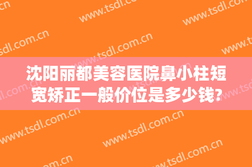 沈阳丽都美容医院鼻小柱短宽矫正一般价位是多少钱?可靠吗?(沈阳鼻部整形好的医院)