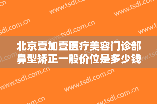 北京壹加壹医疗美容门诊部鼻型矫正一般价位是多少钱?贵不贵?