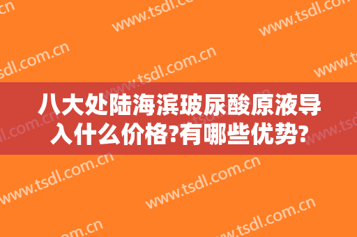 八大处陆海滨玻尿酸原液导入什么价格?有哪些优势?