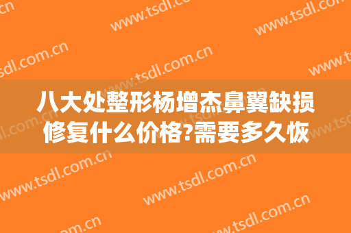 八大处整形杨增杰鼻翼缺损修复什么价格?需要多久恢复?(鼻整形手术修复率)