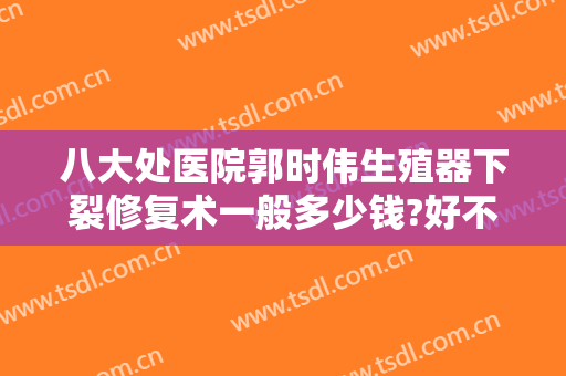 八大处医院郭时伟生殖器下裂修复术一般多少钱?好不好?
