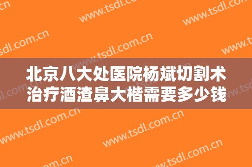 北京八大处医院杨斌切割术治疗酒渣鼻大楷需要多少钱?多长时间恢复?