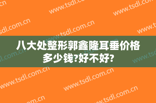 八大处整形郭鑫隆耳垂价格多少钱?好不好?