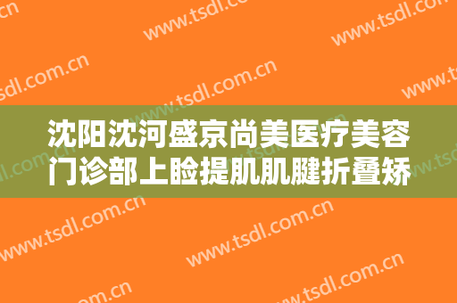 沈阳沈河盛京尚美医疗美容门诊部上睑提肌肌腱折叠矫正术什么价格?效果怎么样?