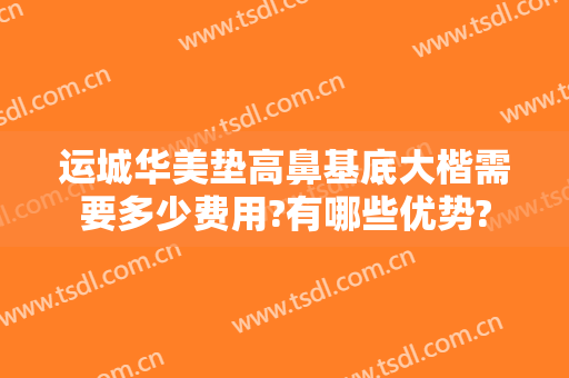 运城华美垫高鼻基底大楷需要多少费用?有哪些优势?