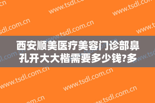 西安顺美医疗美容门诊部鼻孔开大大楷需要多少钱?多长时间恢复?