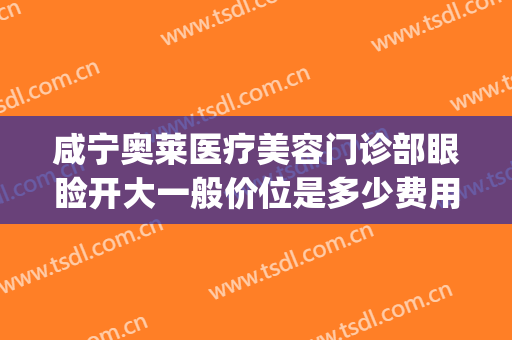 咸宁奥莱医疗美容门诊部眼睑开大一般价位是多少费用?好不好?(咸宁奥莱整形)
