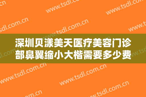 深圳贝漾美天医疗美容门诊部鼻翼缩小大楷需要多少费用?怎么样?