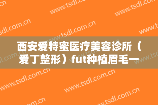 西安爱特蜜医疗美容诊所（爱丁整形）fut种植眉毛一般多少钱?需要多久恢复?