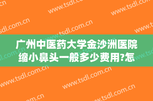 广州中医药大学金沙洲医院缩小鼻头一般多少费用?怎么样?(广州中医药大学金沙洲医院评价)