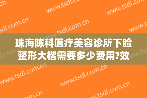 珠海陈科医疗美容诊所下睑整形大楷需要多少费用?效果怎么样?(珠海美容整形医院)