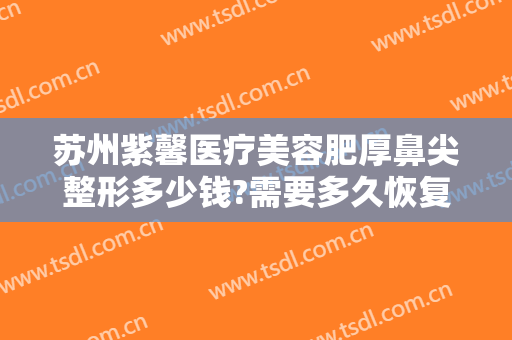苏州紫馨医疗美容肥厚鼻尖整形多少钱?需要多久恢复?