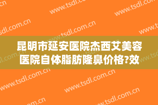 昆明市延安医院杰西艾美容医院自体脂肪隆鼻价格?效果怎么样?(昆明延安医院整形医院)