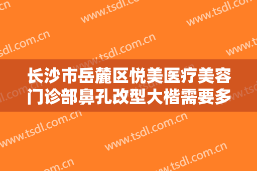 长沙市岳麓区悦美医疗美容门诊部鼻孔改型大楷需要多少费用?怎么样?