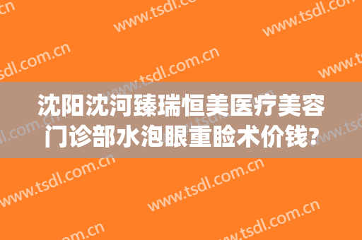 沈阳沈河臻瑞恒美医疗美容门诊部水泡眼重睑术价钱?贵不贵?(沈阳鑫悦美医疗美容)
