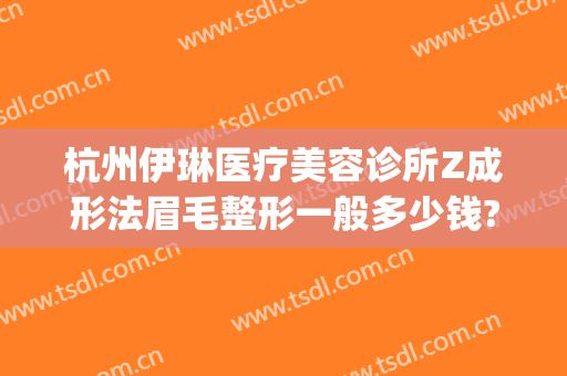 杭州伊琳医疗美容诊所Z成形法眉毛整形一般多少钱?有哪些优势?(杭州伊琳医疗美容 1818黄金眼)