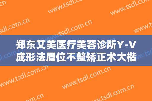 郑东艾美医疗美容诊所Y-V成形法眉位不整矫正术大楷需要多少钱?靠谱吗?