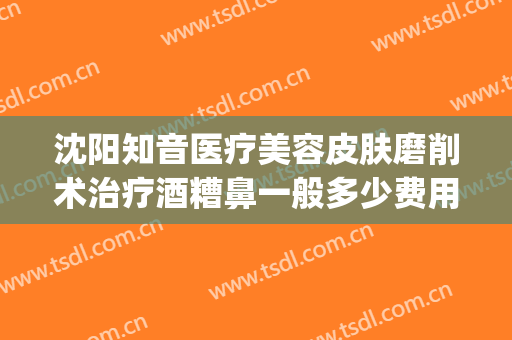 沈阳知音医疗美容皮肤磨削术治疗酒糟鼻一般多少费用?靠谱吗?(酒糟鼻美容院能治好吗)