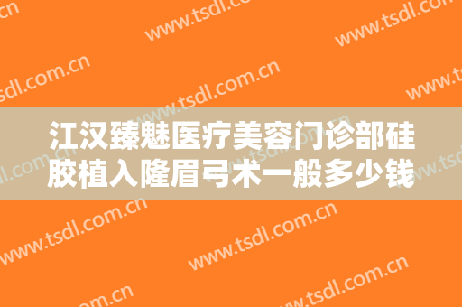 江汉臻魅医疗美容门诊部硅胶植入隆眉弓术一般多少钱?有哪些优势?