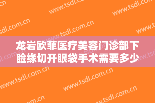 龙岩欧菲医疗美容门诊部下睑缘切开眼袋手术需要多少钱?可靠吗?