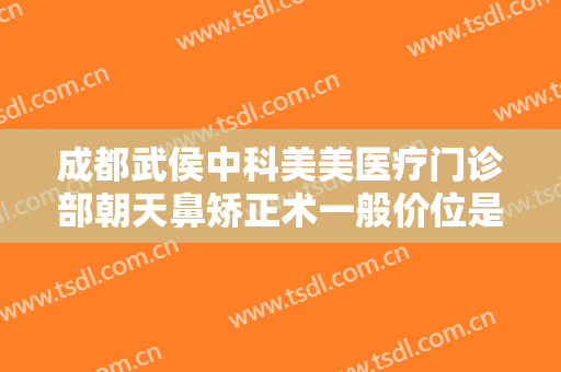 成都武侯中科美美医疗门诊部朝天鼻矫正术一般价位是多少钱?多长时间恢复?