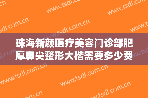 珠海新颜医疗美容门诊部肥厚鼻尖整形大楷需要多少费用?靠谱吗?(珠海正规整容医院)