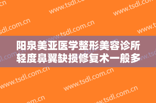 阳泉美亚医学整形美容诊所轻度鼻翼缺损修复术一般多少费用?贵不贵?