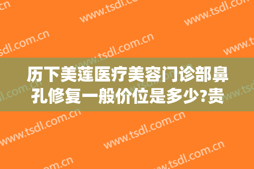 历下美莲医疗美容门诊部鼻孔修复一般价位是多少?贵不贵?(美莲整形医院地址)