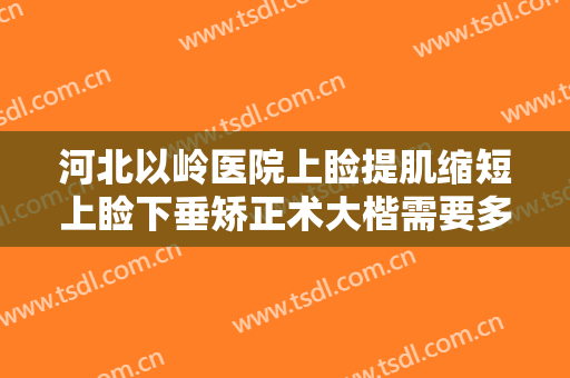 河北以岭医院上睑提肌缩短上睑下垂矫正术大楷需要多少钱?有哪些优势?