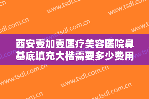 西安壹加壹医疗美容医院鼻基底填充大楷需要多少费用?贵不贵?