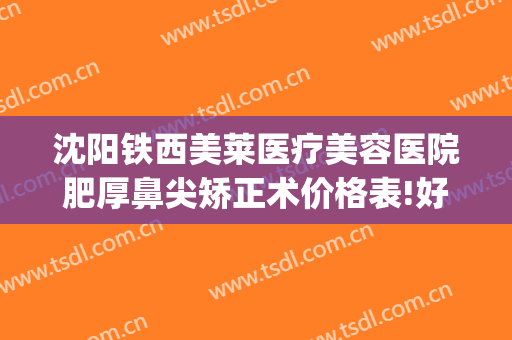 沈阳铁西美莱医疗美容医院肥厚鼻尖矫正术价格表!好不好?(沈阳美莱整形医院怎么样)