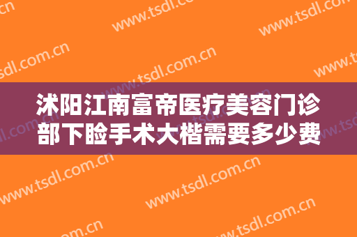 沭阳江南富帝医疗美容门诊部下睑手术大楷需要多少费用?贵不贵?