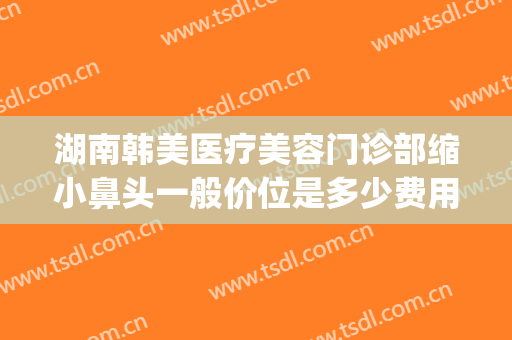 湖南韩美医疗美容门诊部缩小鼻头一般价位是多少费用?有哪些优势?(荆州做鼻头缩小的费用)